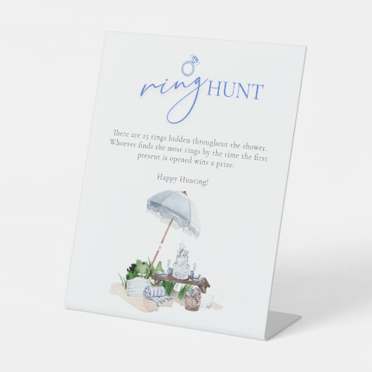 Signe De Table Jeux de chasse à l'anneau de douche de mariage de  (Recto)