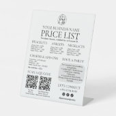 Signe De Table Joaillerie permanente Afficher le tarif Code QR Me (Recto)