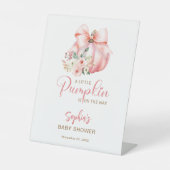 Signe De Table Joli Baby shower Citrouille rose (Recto)