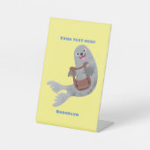 Signe De Table Joli dessin animé sur le phoque du Groenland (Recto)