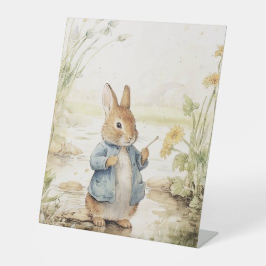 Signe De Table Joli lapin dans la cuisine (Recto)