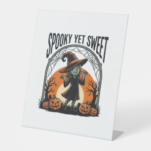 Signe De Table Joli T-shirt vintage de sorcière d'Halloween effra