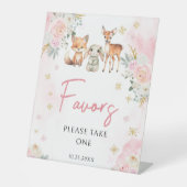 Signe De Table Jolie douche bébé d'hiver faveurs Piédestal (Recto)