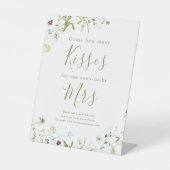 Signe De Table Jolie fleur sauvage devine combien de baisers pann (Recto)