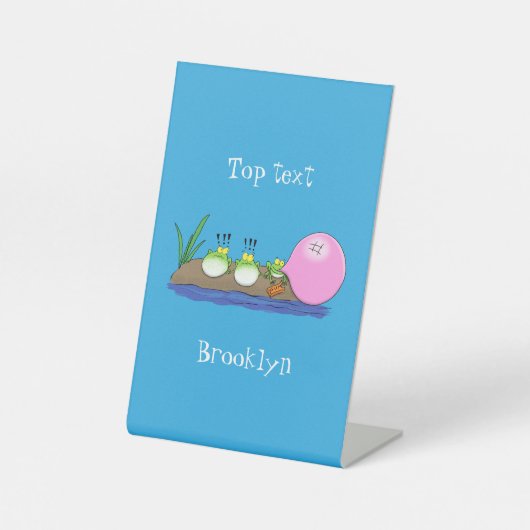 Signe De Table Jolie grenouilles drôles bubblegum dessin animé il (Recto)