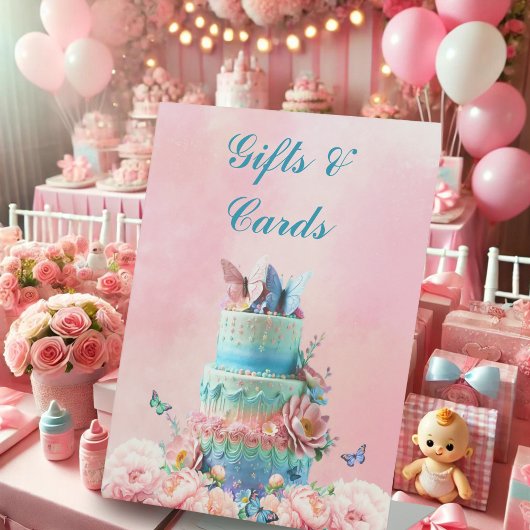 Signe De Table Jolie Papillons Jumeaux Baby Shower