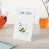 Signe De Table Jolie petite abeille volant Baby shower blanc (In SItu)