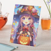 Signe De Table Jolie Sorcière d'Halloween Anime (In SItu)