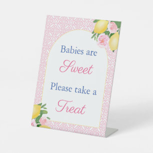 Signe De Table Jolis Citrons Roses Prenez Une Friandise Faveur de