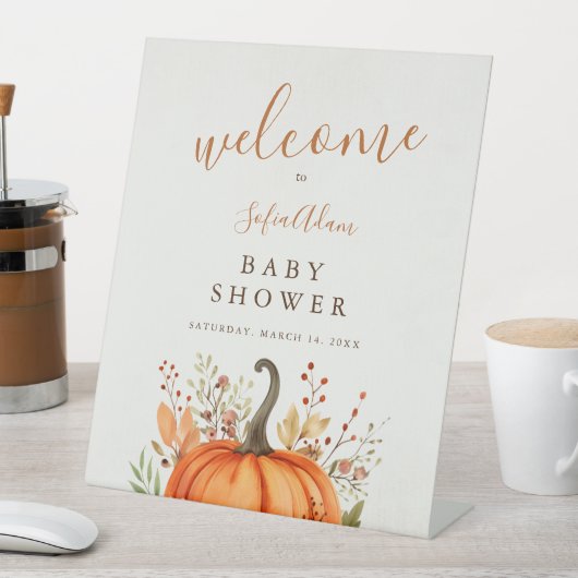 Signe De Table Jote Petit Citrouille Automne Baby shower Automne (In SItu)