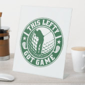 Signe De Table Joueur de golf à gauche amusant (In SItu)