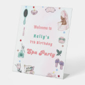 Signe De Table Jour de la fête spa Pamper Anniversaire Affiche de (Recto)