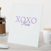 Signe De Table Jour de la Saint Valentin Xoxo ajouter nom pastel  (In SItu)