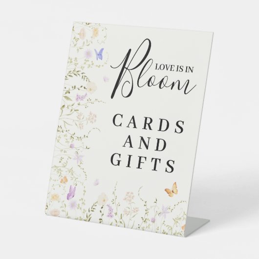 Signe De Table Joyeuse Fête de Fiançailles Fleurs Aquarelle L'Amo (Recto)