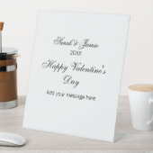 Signe De Table Joyeuse Saint-Valentin nom date message simple ele (In SItu)