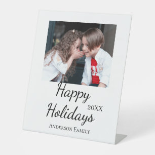 Signe De Table Joyeuses vacances enfants famille photo cadeaux mo