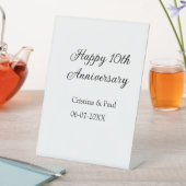Signe De Table Joyeux 10ème anniversaire de mariage simple nom mi (In SItu)