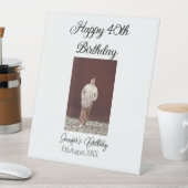 Signe De Table Joyeux 40e anniversaire photo moderne simple (In SItu)