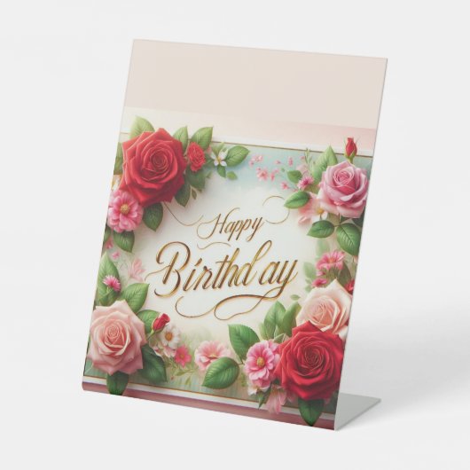 Signe De Table Joyeux anniversaire (Recto)