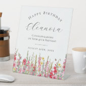 Signe De Table Joyeux anniversaire 40 août Fleur de naissance Bie (In SItu)