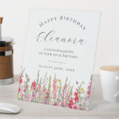 Signe De Table Joyeux anniversaire 90 août Fleur de naissance Bie (In SItu)