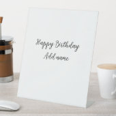 Signe De Table Joyeux anniversaire ajouter nom titre simple minim (In SItu)