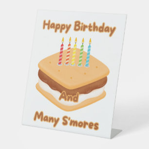 Signe De Table Joyeux Anniversaire Et Beaucoup De S'mores