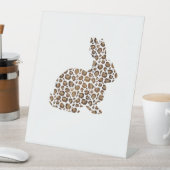 Signe De Table Joyeux cadeau de Pâques Empreinte de léopard Motif (In SItu)