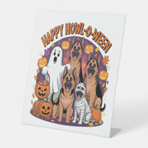 Signe De Table Joyeux Halloween Berger Allemand