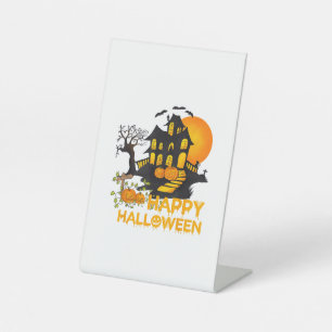 Signe De Table Joyeux Halloween Citrouille Squelettique Maison Ha
