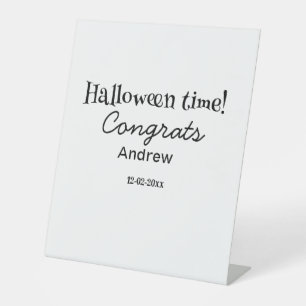 Signe De Table Joyeux Halloween félicitations nom date année dipl