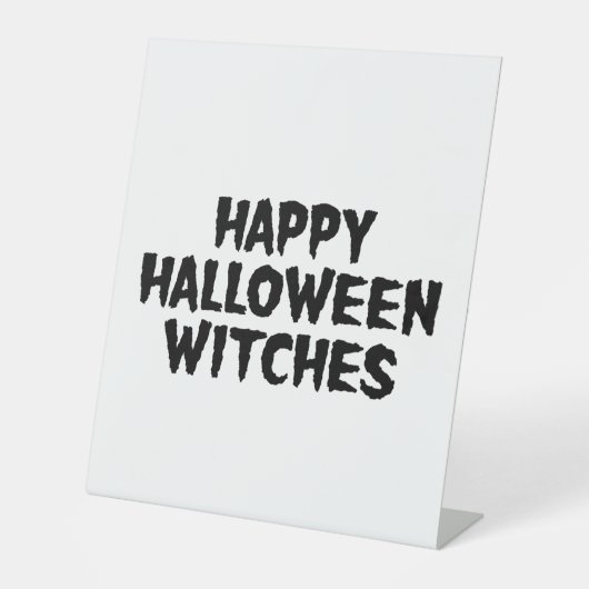Signe De Table Joyeux Halloween Sorcières (Recto)