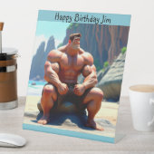 Signe De Table Joyeux Muscleman d'anniversaire (In SItu)