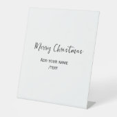 Signe De Table Joyeux Noël ajouter texte moderne simple (Recto)