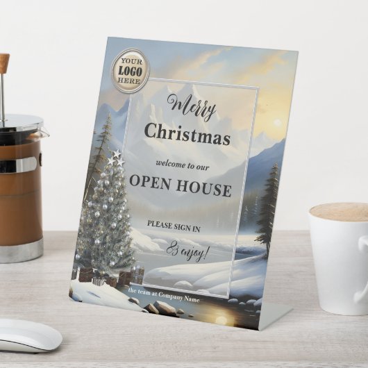 Signe De Table Joyeux Noël Logo Open House (In SItu)