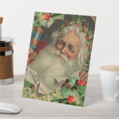 Signe De Table Joyeux Noël Père Noël classique antique (In SItu)