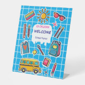 Signe De Table Joyeux Premier Jour D'Accueil À L'École (Recto)