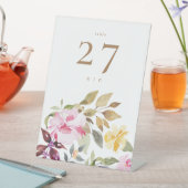 Signe De Table Joyeux tableau Mariage de fleurs d'aquarelle (In SItu)