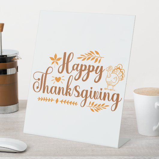 Signe De Table Joyeux Thanksgiving (In SItu)