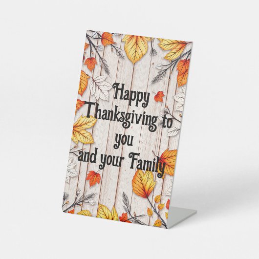 Signe De Table Joyeux Thanksgiving