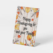 Signe De Table Joyeux Thanksgiving (Recto)