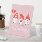 Signe De Table Joyeux Valentin Gnomes Rouge Rose (In SItu)
