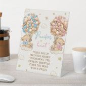 Signe De Table Jumeaux fille baby shower pacifier chasse jeu (In SItu)