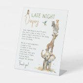 Signe De Table Jungle Safari Animaux Late Night Diapers (Recto)