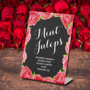 Signe De Table Jus de menthe rouge Roses