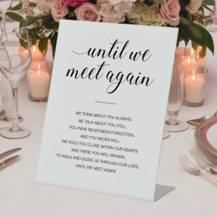 Signe De Table Jusqu'à ce que nous nous rencontrions de nouveau M