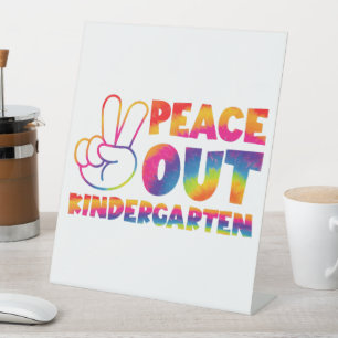 Signe De Table Jusqu'à la prochaine Maternelle Tie Dye Dernier jo