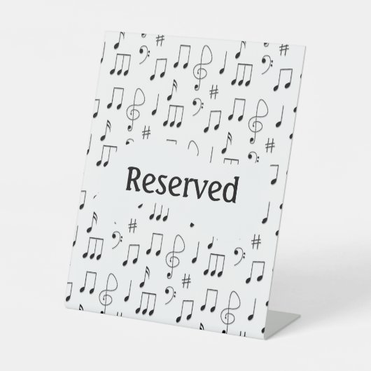 Signe De Table Juste noté réservé (Recto)