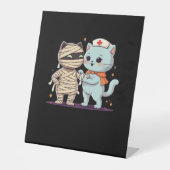 Signe De Table Kawaii Halloween Pals maman et infirmière chat sur (Recto)