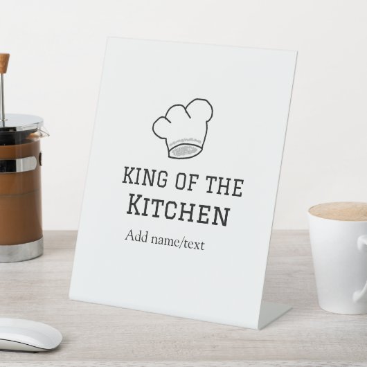 Signe De Table King of the cuisine chef cuisine ajouter nom couro (In SItu)